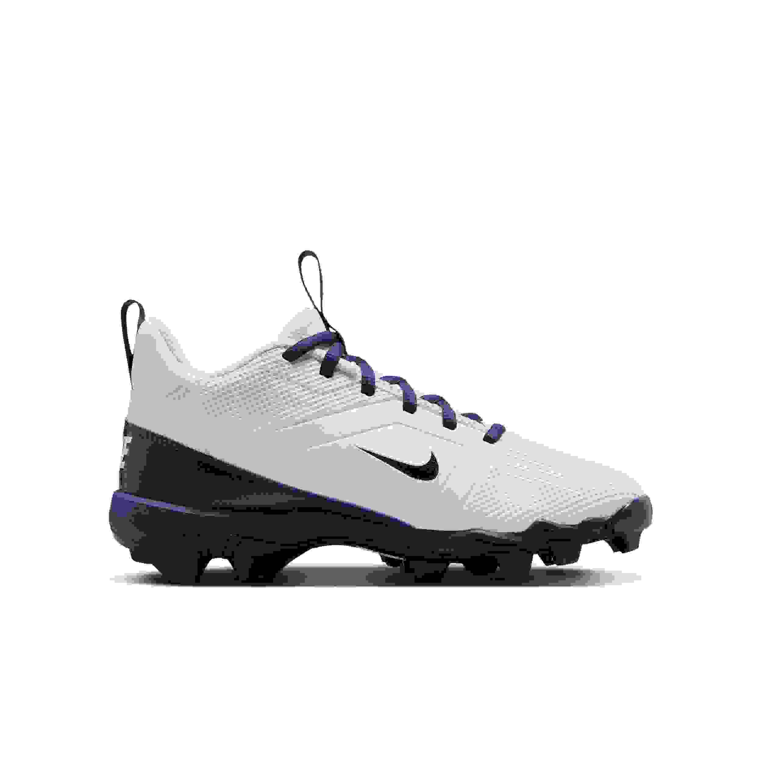 Nike Alpha Menace 4 Shark Grade School Boys' "White/Midnight Navy/Black" Football Cleat